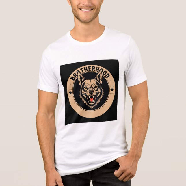 Wolf Logo Emblem Representing Brotherhood Tri-Blend Shirt (Front)