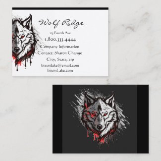 Wolf Logo Wolves Nature Custom Business Card