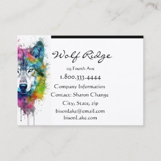 Wolf Logo Wolves Nature Custom Business Card