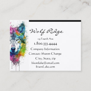 Wolf Logo Wolves Nature Custom Business Card