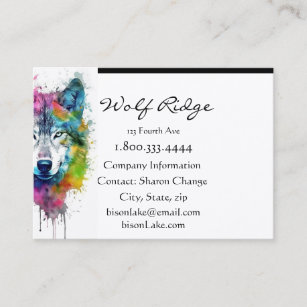 Wolf Logo Wolves Nature Custom Business Card