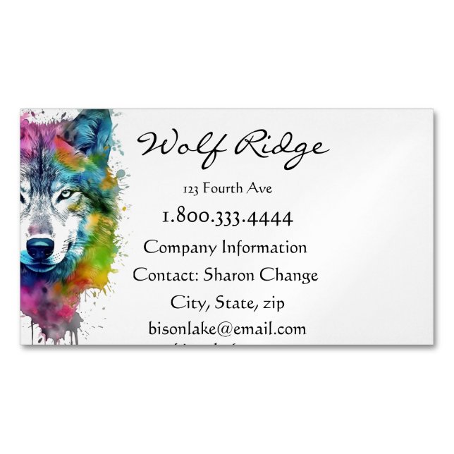 Wolf Logo Wolves Nature Custom Business Card (Front)