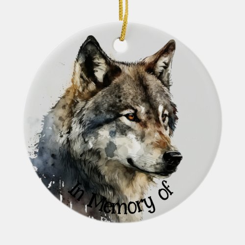 Wolf Logo Wolves Nature Custom Business Card Ceramic Ornament