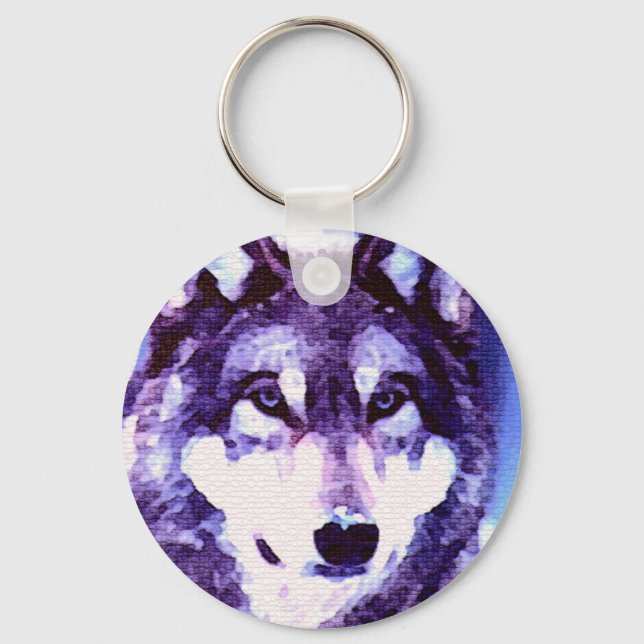 Wolf Look - Lonely Wolf Keychain (Front)