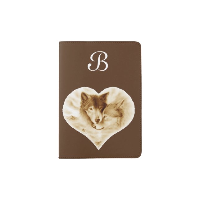 Wolf Love Passport Holder (Front)