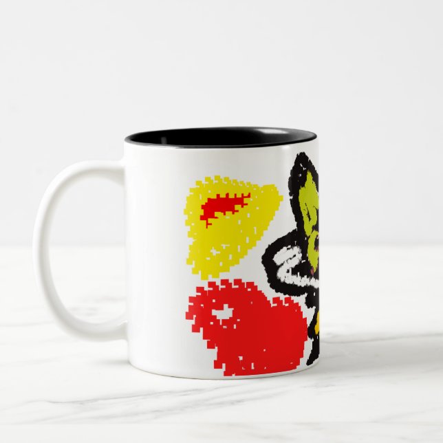 Wolf  lovely autumn  Two-Tone coffee mug (Left)