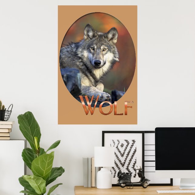 Wolf Lovers Art Poster (Home Office)
