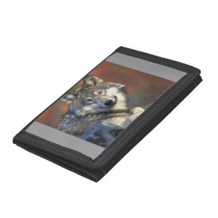 Wolf Lovers Art Tri-fold Wallet