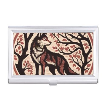 Wolf Lovers Artwork Nature Love Wolves             Business Card Case by ellesgreetings at Zazzle