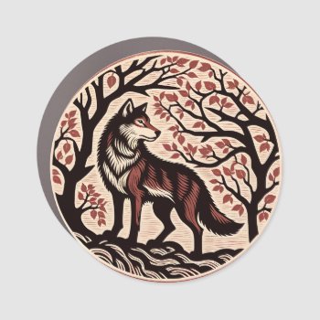 Wolf Lovers Artwork Nature Love Wolves             Car Magnet by ellesgreetings at Zazzle
