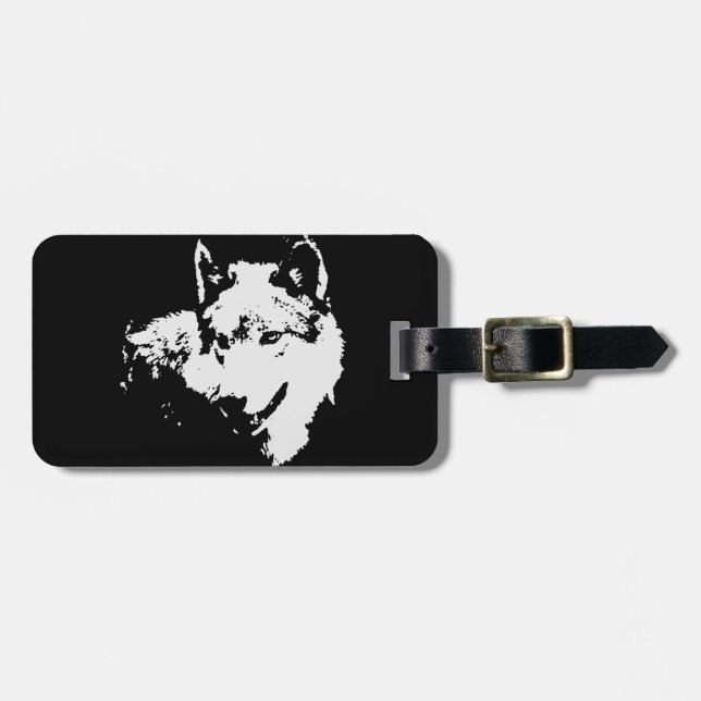 Wolf Luggage Tag (Front Horizontal)
