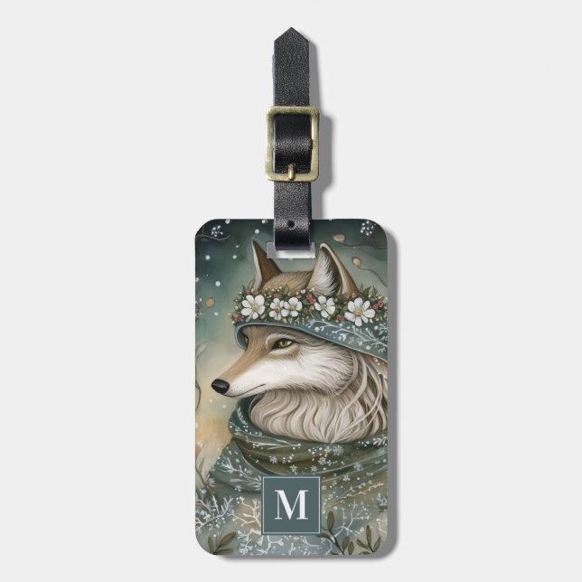 Wolf Luggage Tag (Front Vertical)