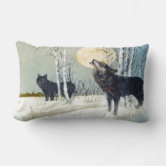 Wolf  lumbar pillow