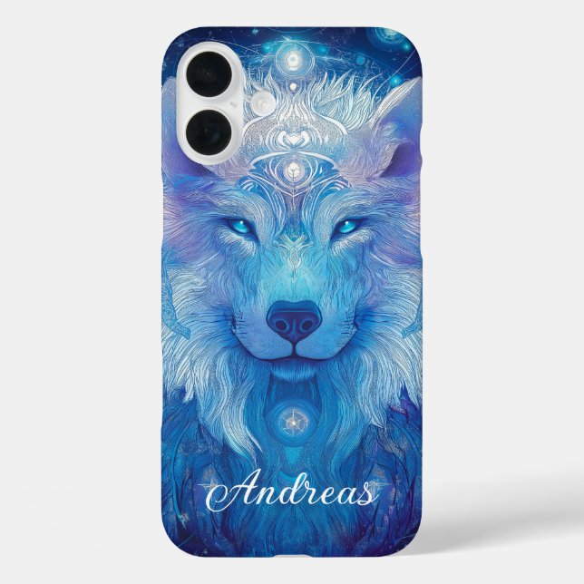 Wolf Magic Blue Case-Mate iPhone Case (Back)