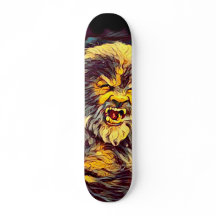Wolf Man Airbrush Skateboard