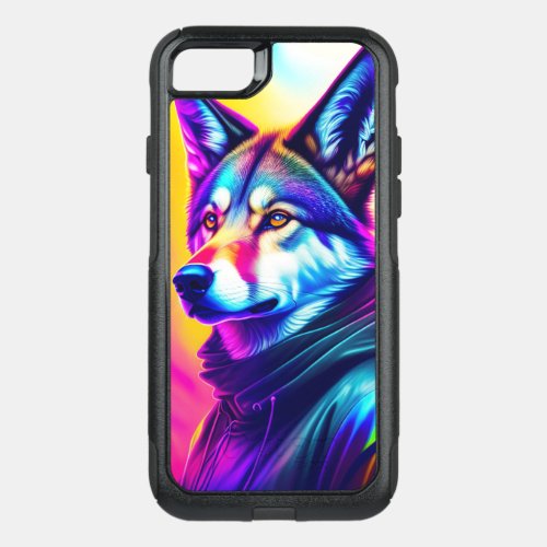 Wolf Man Colorful Art OtterBox Commuter iPhone SE87 Case