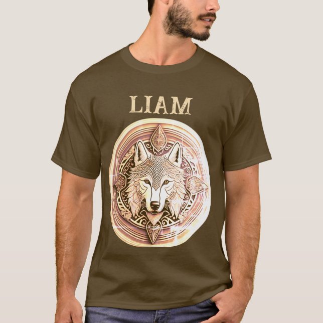 Wolf Mandala Sepia T-Shirt (Front)