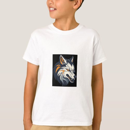 Wolf mascot logo vector design on t shirt