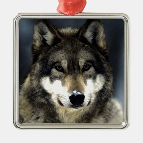 Wolf Metal Ornament