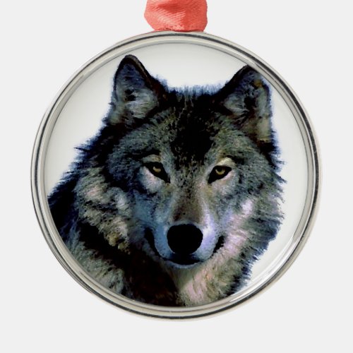 Wolf Metal Ornament