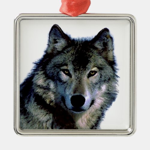 Wolf Metal Ornament