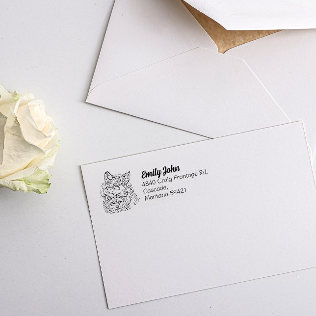Wolf Mom Return Address Rubber Stamp (Creator Uploaded)