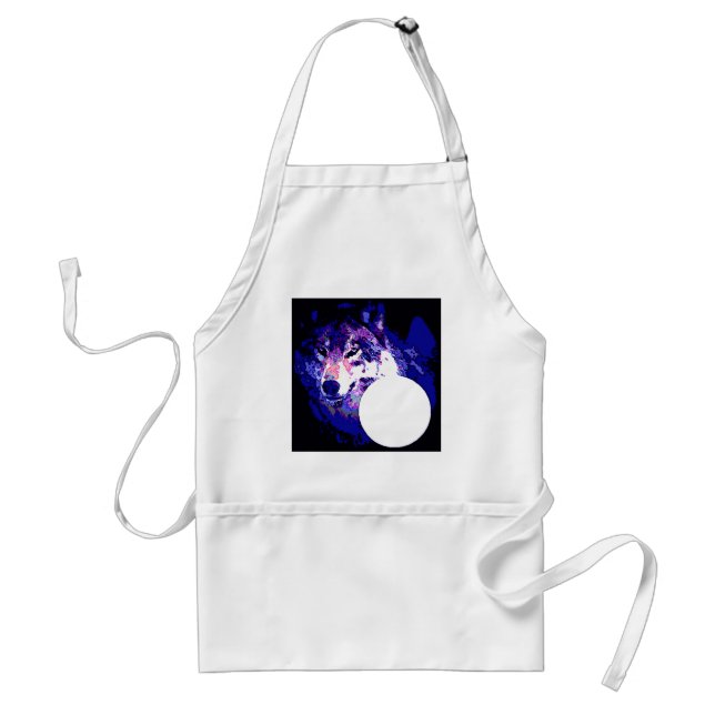 Wolf & Moon Adult Apron (Front)