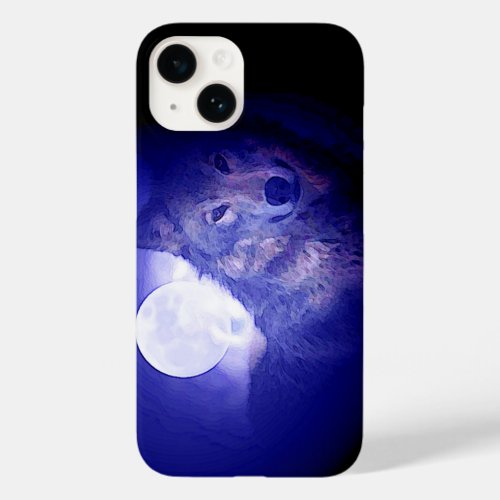 Wolf Moon  Blue Night Case_Mate iPhone 14 Case