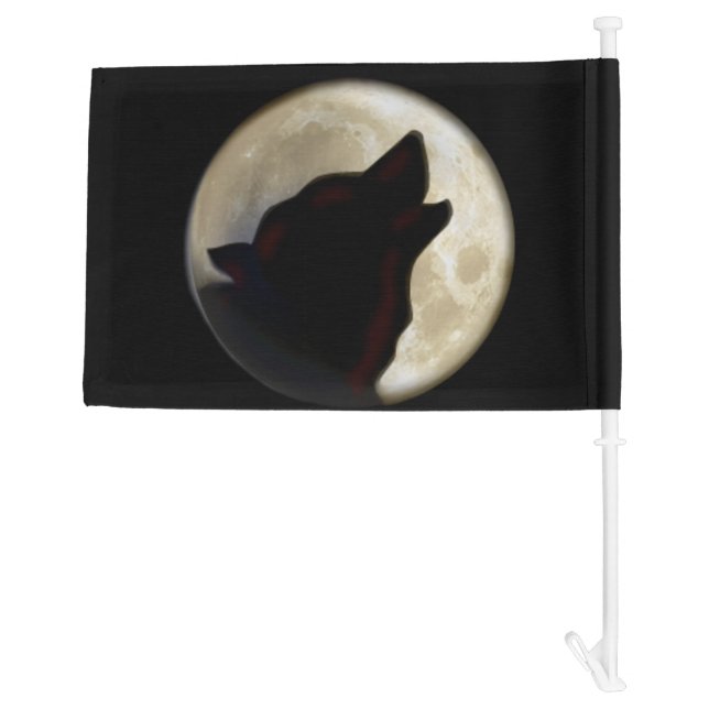 Wolf Moon Car Flag (Back)