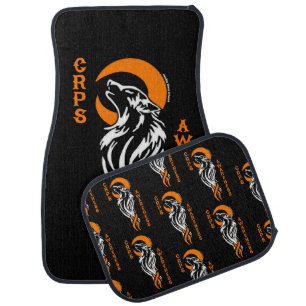 WOLF/MOON...CRPS CAR FLOOR MAT