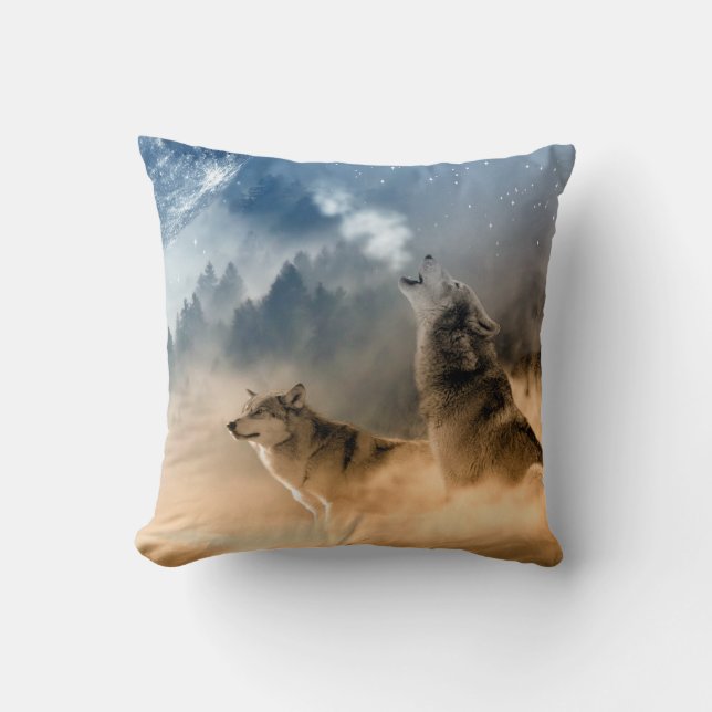 Wolf Moon Cushion (Front)