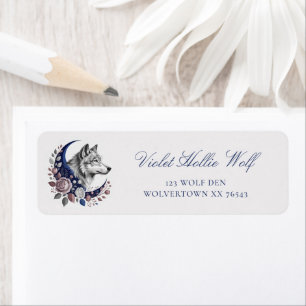 Wolf & Moon Custom Return Address Labels
