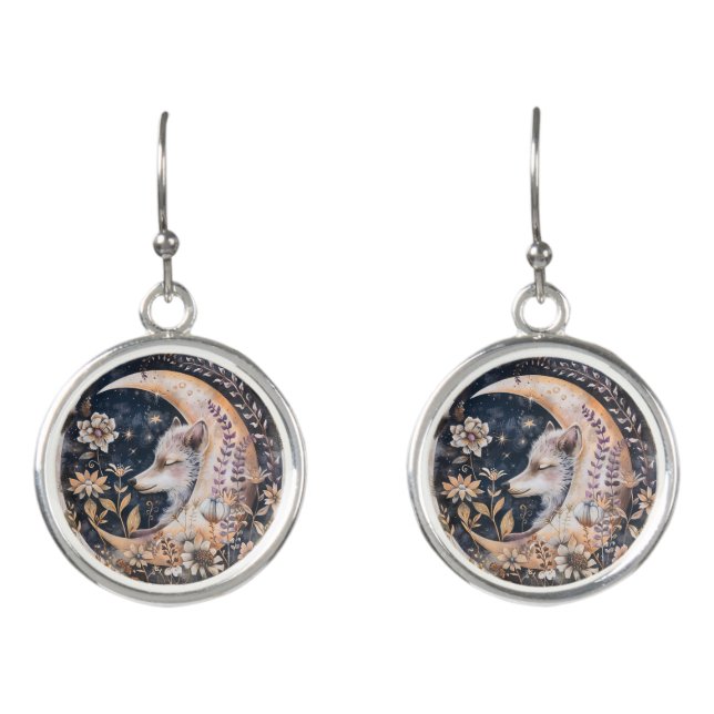 Wolf Moon    Earrings (Front)