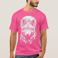 Wolf Moon Grey Howling Distressed