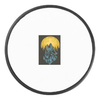 Wolf Moon Hockey Puck