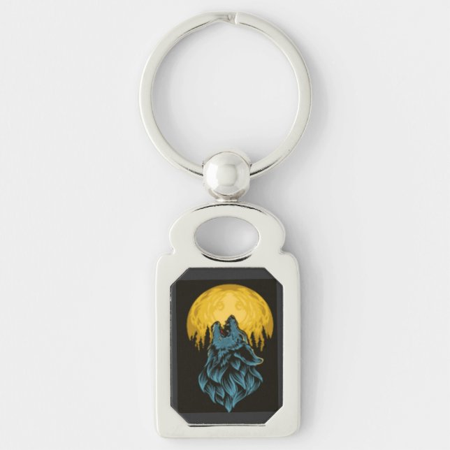 Wolf Moon Keychain (Front)