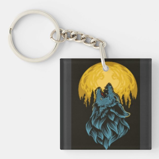 Wolf Moon Keychain (Front)