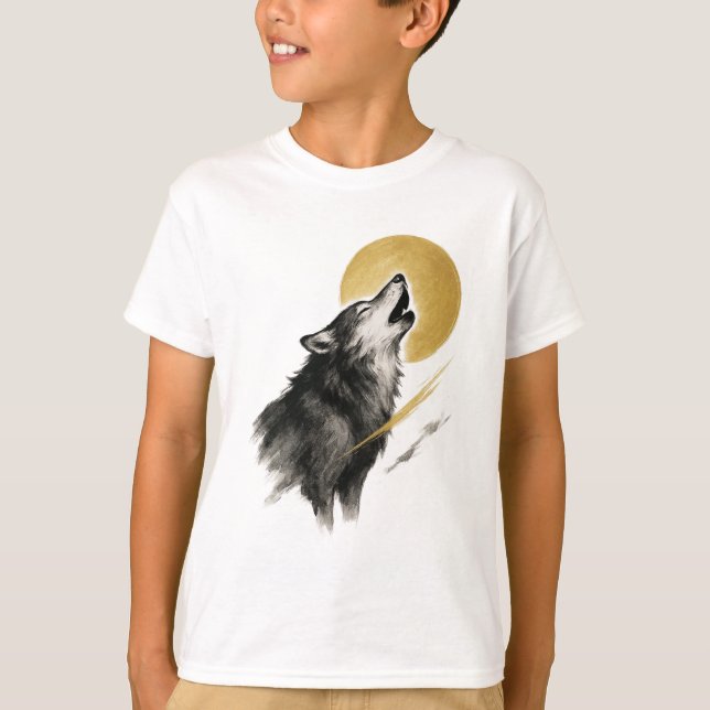 【Wolf Moon Kids T-Shirt】 T-Shirt (Front)