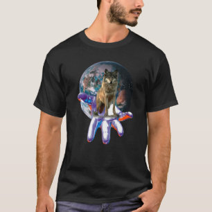 Wolf Moon Motif Pack Wild Lupus Colorful Wolves T-Shirt