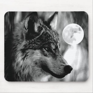 Wolf & Moon Mouse Pad