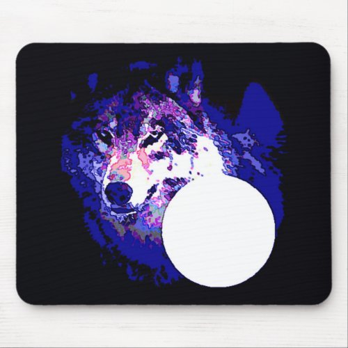 Wolf  Moon Mouse Pad