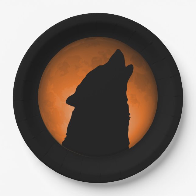 Wolf Moon Paper Plates (Front)