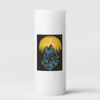 Wolf Moon Pillar Candle