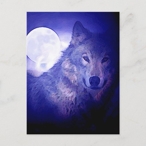 Wolf  Moon Postcard
