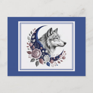 Wolf & Moon Postcard