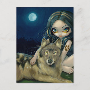 "Wolf Moon" Postcard
