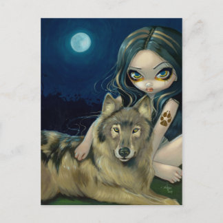 "Wolf Moon" Postcard
