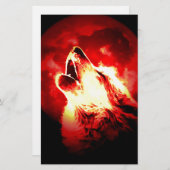 Wolf, Moon & Red Sky (Front/Back)