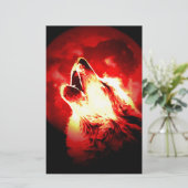 Wolf, Moon & Red Sky (Standing Front)