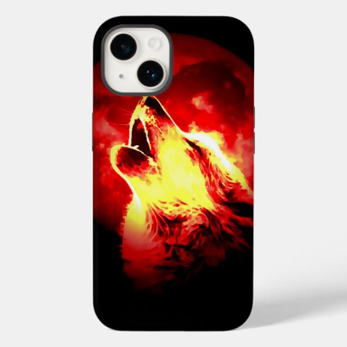 Wolf Moon  Red Sky Tough iPhone 7 Case